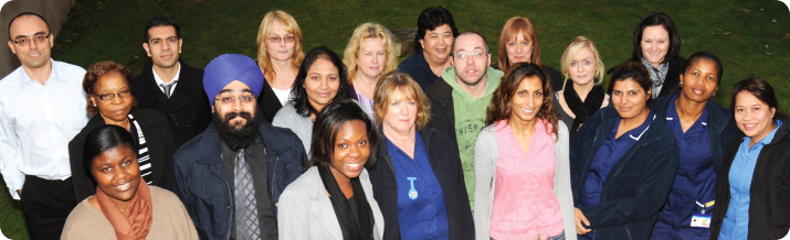 Photograph of the HIV team at QEHB