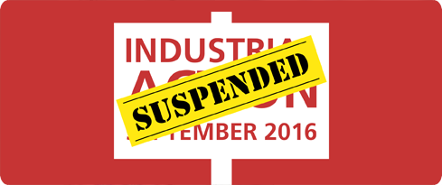 Image: industrial action suspended