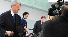 Photo of Andrew Lansley, the Secretary of State for Health on his visit to Queen Elizabeth Hospital Birmingham in January 2011
