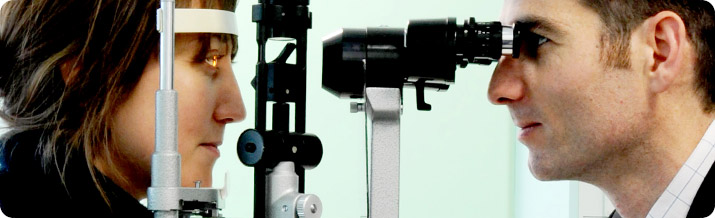 Patient examination in an Ophthalmology clinics