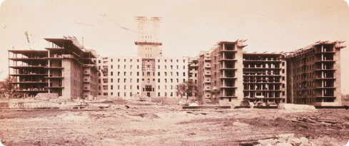 Queen Elizabeth Hospital in construction