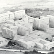 An aerial view of Queen Elizabeth Hospital