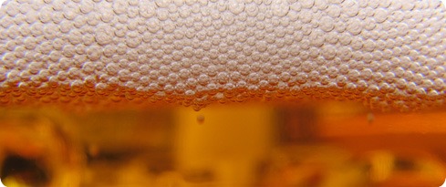 Image: bubbles in beer glass