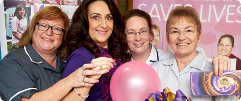 Image: UHB staff during Breast Cancer Awarness Month