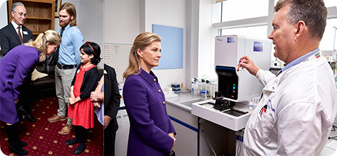 Photo: HRH The Countess of Wessex GCVO meets staff and patients