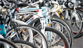 Image of bikes parked outside QEHB
