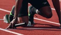 Image: athlete on running track