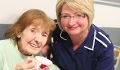 Photo: patient Hazel Clements with Louise McRobie, Senior Sister