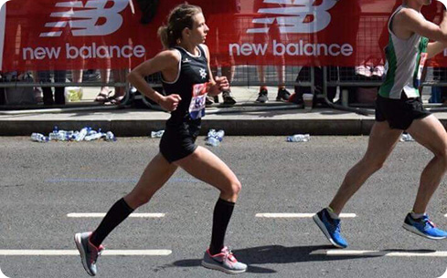 Hayley Carruthers running the London Marathon