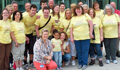Jake Welch with family and friends at Queen Elizabeth Hospital Birmingham