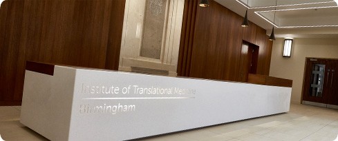 Image: reception area at the Institute of Translational Medicine (ITM).