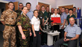 Wing Commander Rob Scott with staff from the Royal Centre for Defence Medicine