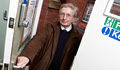 David Andrews shuts the door for the last time at the Biochemistry Lab at Selly Oak Hospital