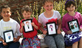 Young patients who starred in the Aardman animation, including Molly Ollerenshaw, far right