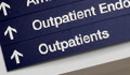 Sign for the Outpatients Department at Queen Elizabeth Hospital Birmingham
