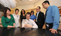 Staff at the Queen Elizabeth Hospital discuss the new prostate cancer treatment