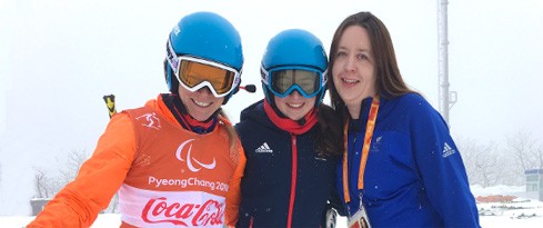 Image:Dr Kim Gregory and ParalympicsGB at the 2018 Paralympic Winter Games in PyeongChang