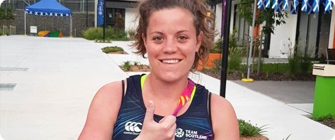 Image: Rebecca “Bex” Condie at the 2018 Commonwealth Games