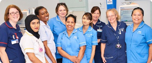Image: staff from the Glaxo Renal Unit at Heartlands Hospital