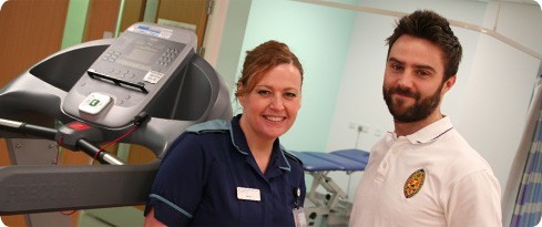 Image: Matron Lizzie Miller with Sport and Exercise Medicine Service Physio Mark Liptrot