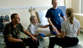An injured military patients receiving treatment at Queen Elizabeth Hospital Birmingham