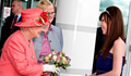 Photo: Beth Davies meeting the Queen at the official opening of QEHB