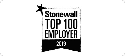 Image: Stonewall Top 100 employer logo