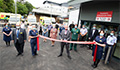 UHB Chief Executive Dr David Rosser cutting the ribbon outside the new Children's Emergency Department entrance