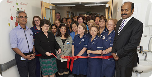 Photo: Dolley Spencer officially opens the Renal Unit at Heartlands Hospital
